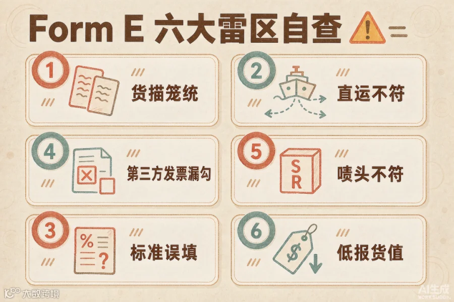 Form E六大雷区自查清单图