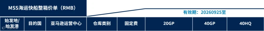 快船海运公开价卡