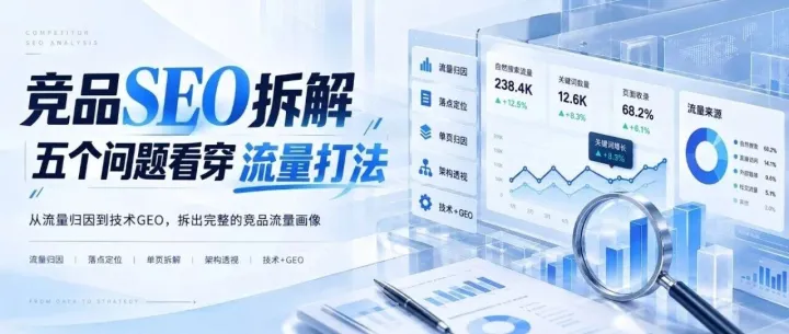 竞品SEO拆解，五个问题看穿流量打法