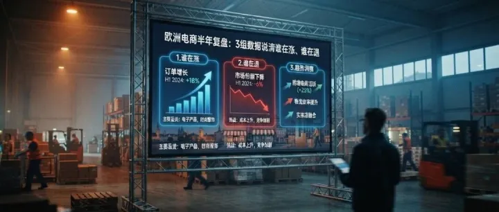 欧洲电商半年复盘：3组数据说清谁在涨、谁在退