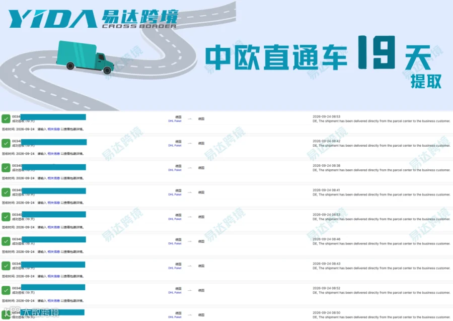 直通车时效表1