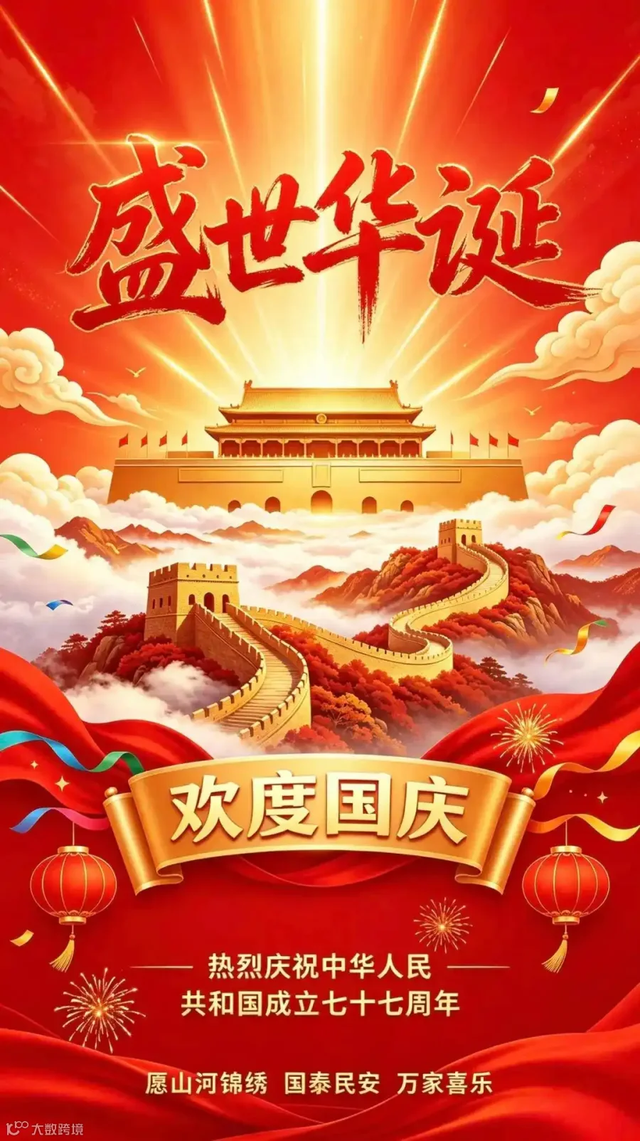 国庆祝福海报