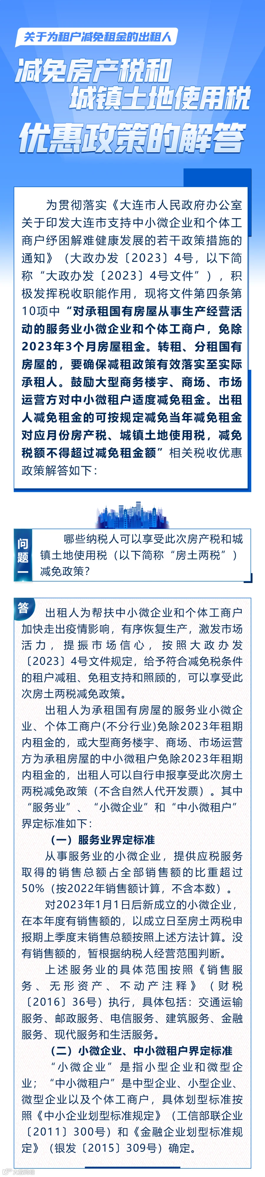 关于为租户免租的出租人减免房产税和城镇土地使用税优惠政策的解答_01.png