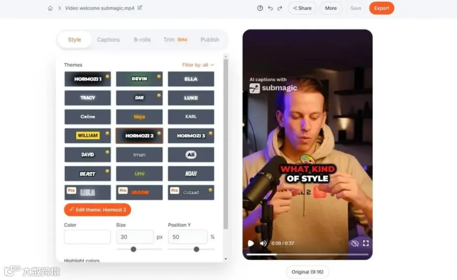 TikTok videók feliratozása a Submagic segítségével