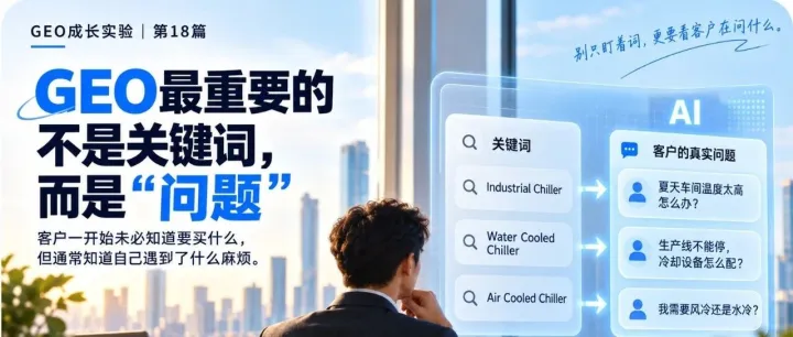GEO最重要的不是关键词，而是“问题”