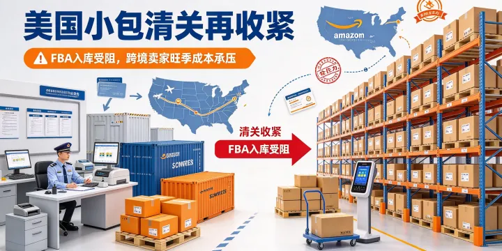 美国小包清关新规再收紧，亚马逊FBA入库受阻，卖家旺季压力加大