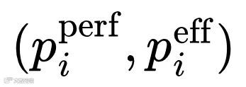 (p_i^{\mathrm{perf}}, p_i^{\mathrm{eff}})