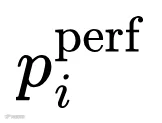 p_i^{\mathrm{perf}}