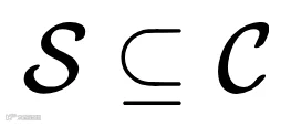 \mathcal{S} \subseteq \mathcal{C}