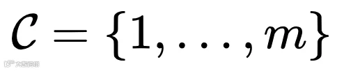 \mathcal{C} = \{1, \ldots, m\}