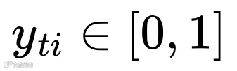y_{ti} \in [0, 1]