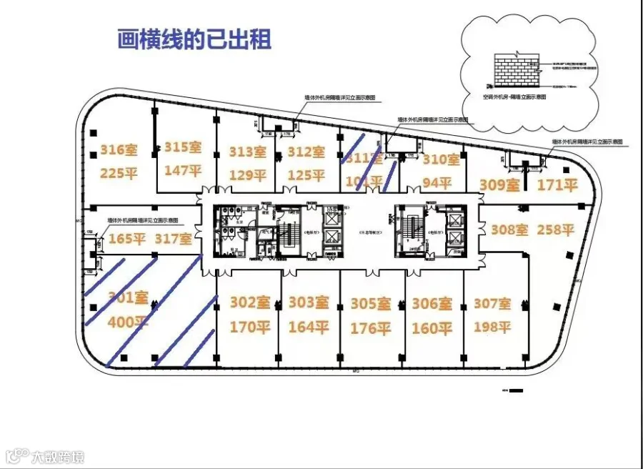 楼层平面布局示意