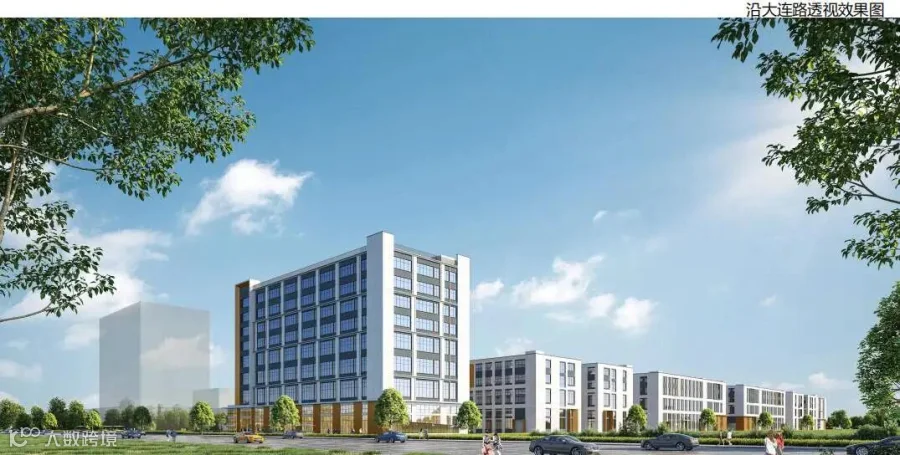 沿大连路透视图，沿街展示面大气