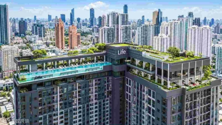 项目外观：空中无边泳池+屋顶花园