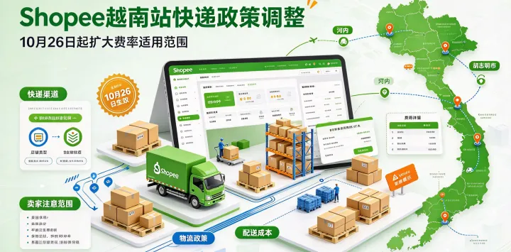 Shopee越南站扩大快递渠道费率适用范围，10月26日起生效