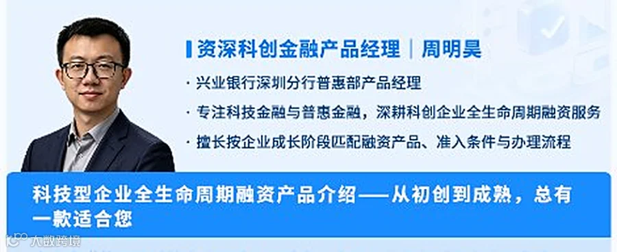主讲人 周明昊 资深科创金融产品经理