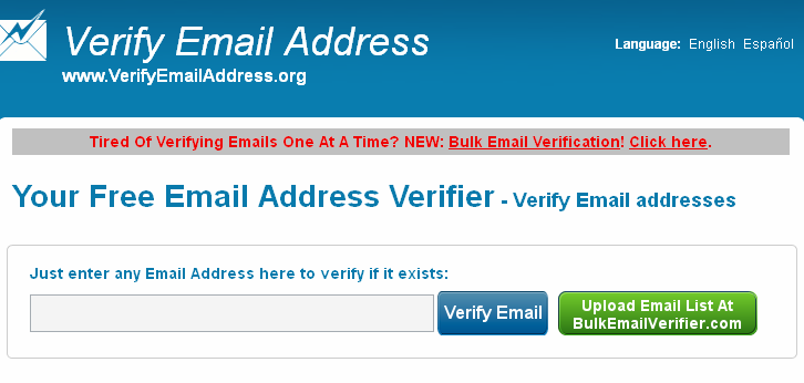 VerifyEmailAddress:免费验证邮箱有效性