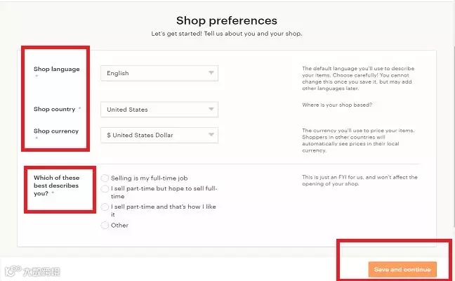 Etsy开设店铺流程