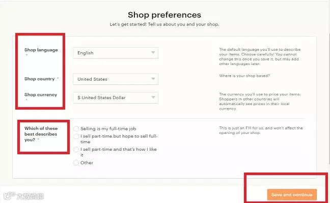 Etsy开设店铺流程
