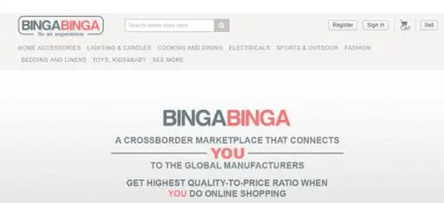 BingaBinga：面向英国以及欧洲中高端人群的购物平台