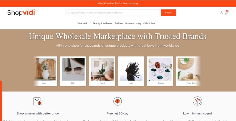 shopvidi——专注跨境B2B品牌批发电商平台
