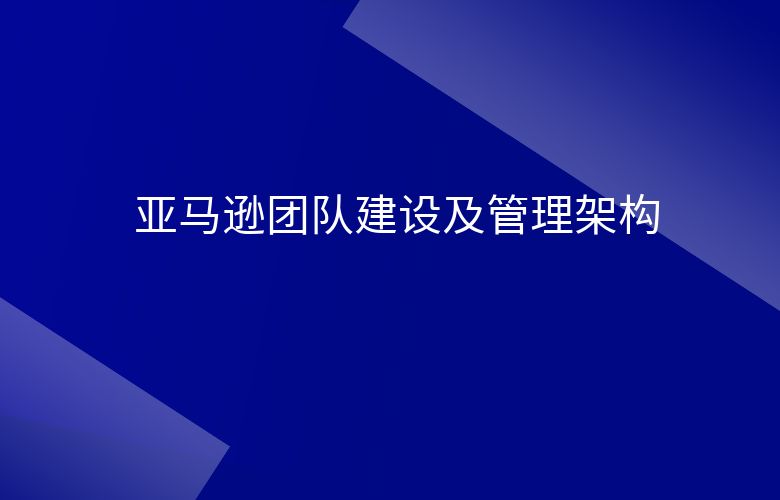 亚马逊团队建设及管理架构