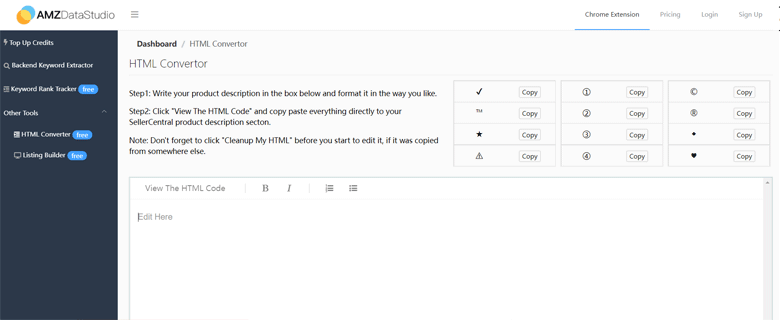 亚马逊产品描述-HTML Converter