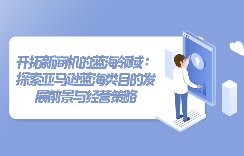 开拓新商机的蓝海领域：探索亚马逊蓝海类目的发展前景与经营策略