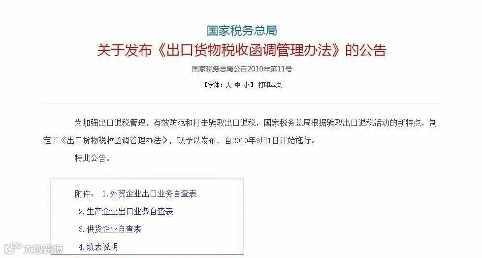 出口货物退税函调管理办法