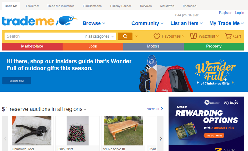 Trademe——新西兰最大的网上交易市场