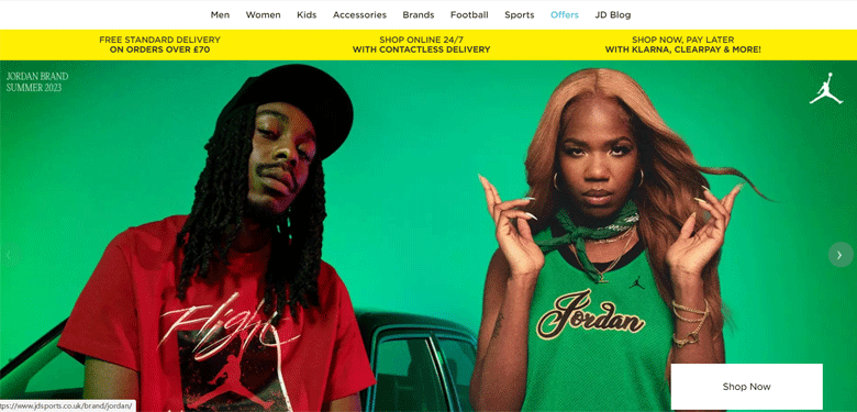 JD Sports：顶级运动品牌汇集地