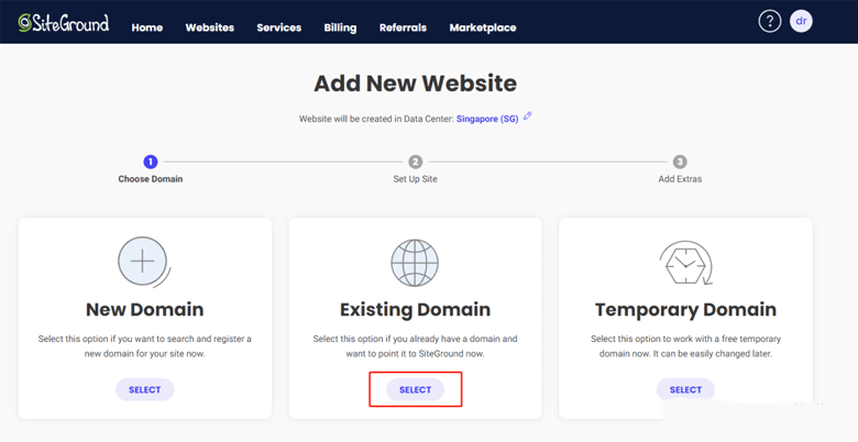 如果我们还没有注册域名