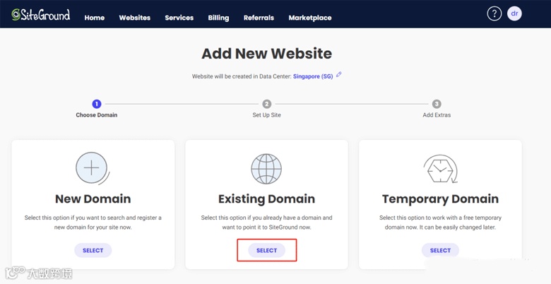 如果我们还没有注册域名