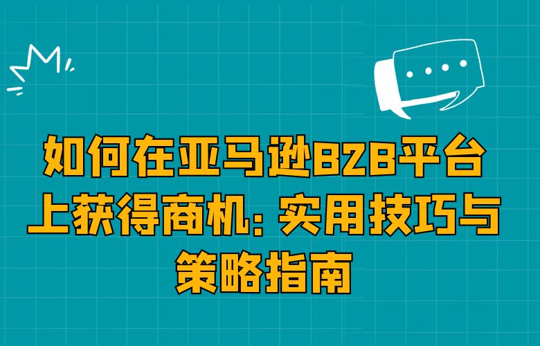 如何在亚马逊B2B平台上获得商机：实用技巧与策略指南