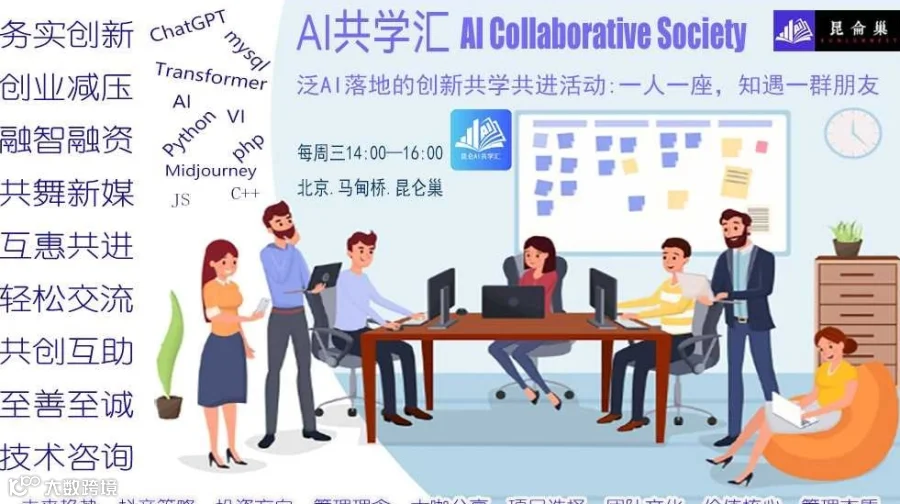 围绕AI人工智能为主题创新创业方向的主题活动【昆仑巢AI共学汇 AIGC 人工智能区块链】