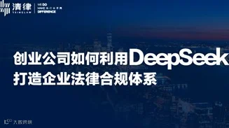 讲座分享：创业公司如何利用DeepSeek打造法律合规体系