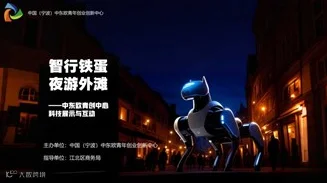 智行铁蛋，外滩夜游 ——中东欧青创中心科技展示与互动