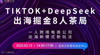 TikTok+DeepSeek出海掘金8人茶局|一人跨境电商公司的新模式和玩法