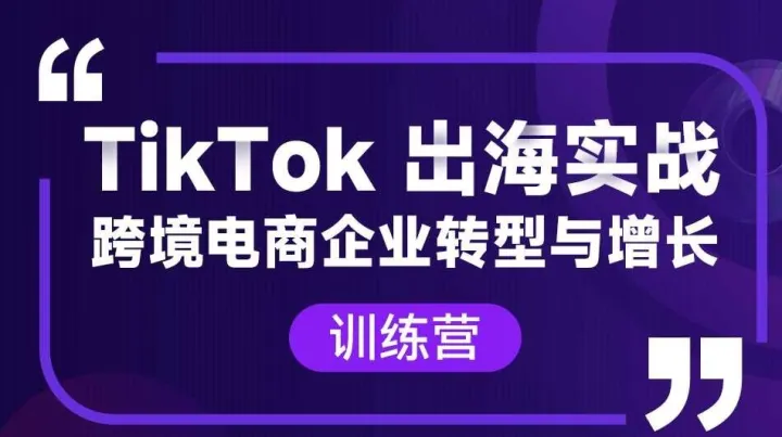 TikTok出海线下实战训练营（杭州2天1夜）