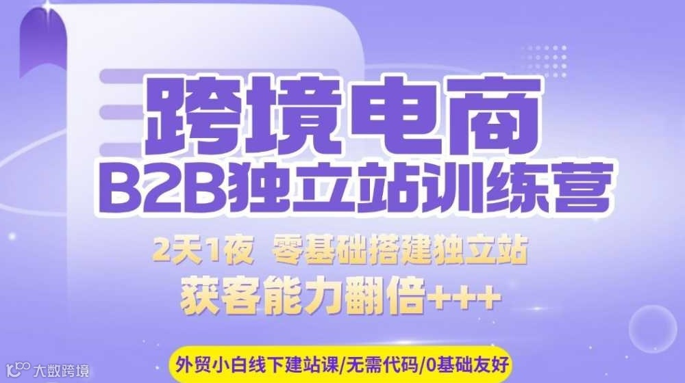 外贸B2B独立站建设&运营课程