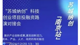 “苏城纳创”科技创业项目投融资路演对接会