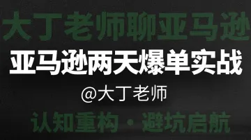 大丁亚马逊两天爆单实战(深圳)