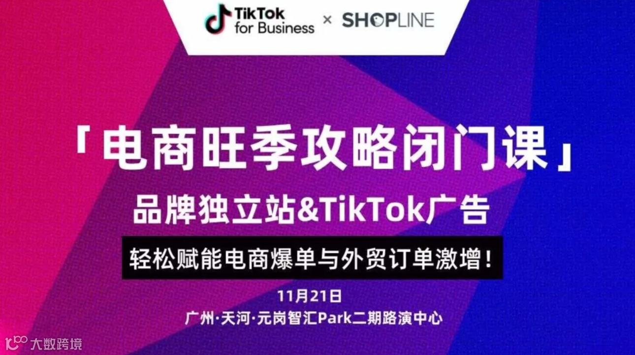 跨境外贸营销旺季，品牌独立站+TikTok广告双模式出海密码闭门课，引爆黑五+网一+圣诞