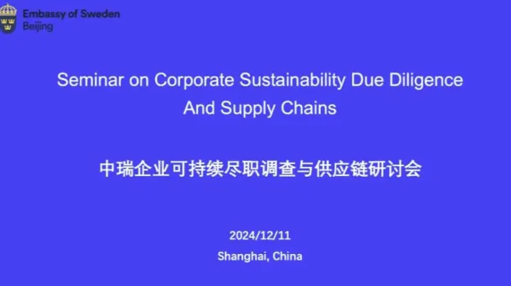 Seminar - Corporate Sustainability Due Diligence a