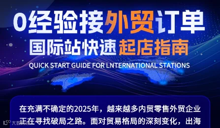 0经验接外贸订单，国际站快速起店指南