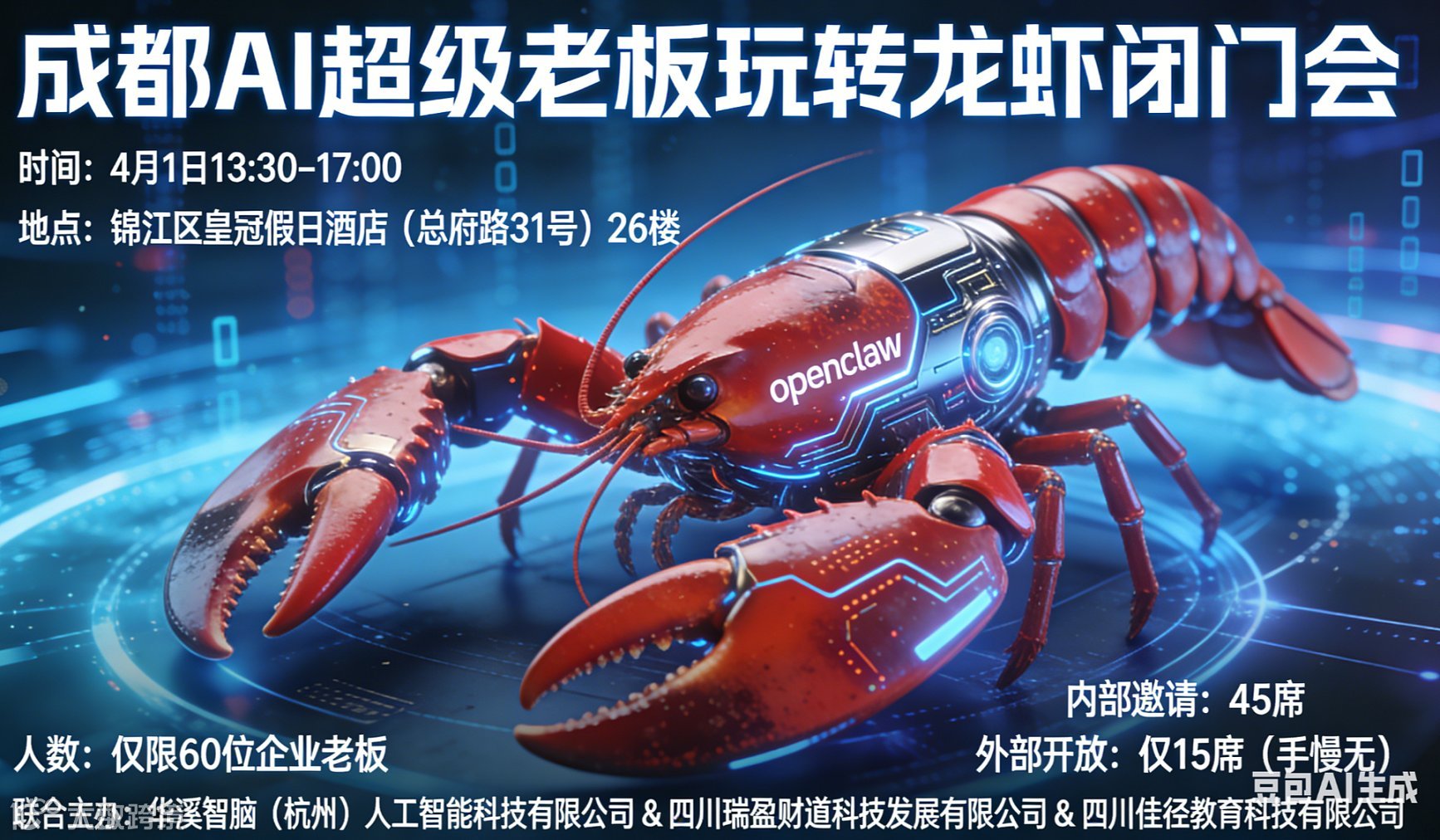 成都AI超級(jí)老板玩轉(zhuǎn)龍蝦（OpenClaw）閉門會(huì)