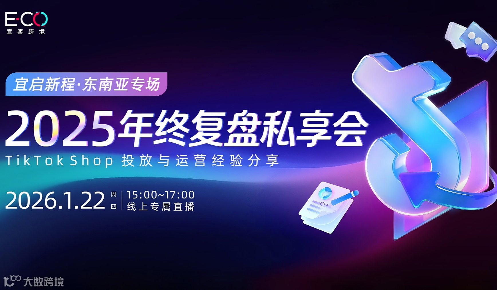 宜启新程 ● 东南亚专场：2025 年终复盘私享会——TikTok Shop 投放与运营经验分享