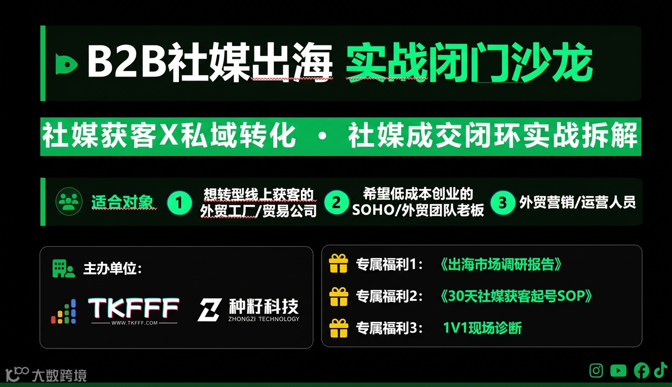 B2B社媒出海实战闭门沙龙