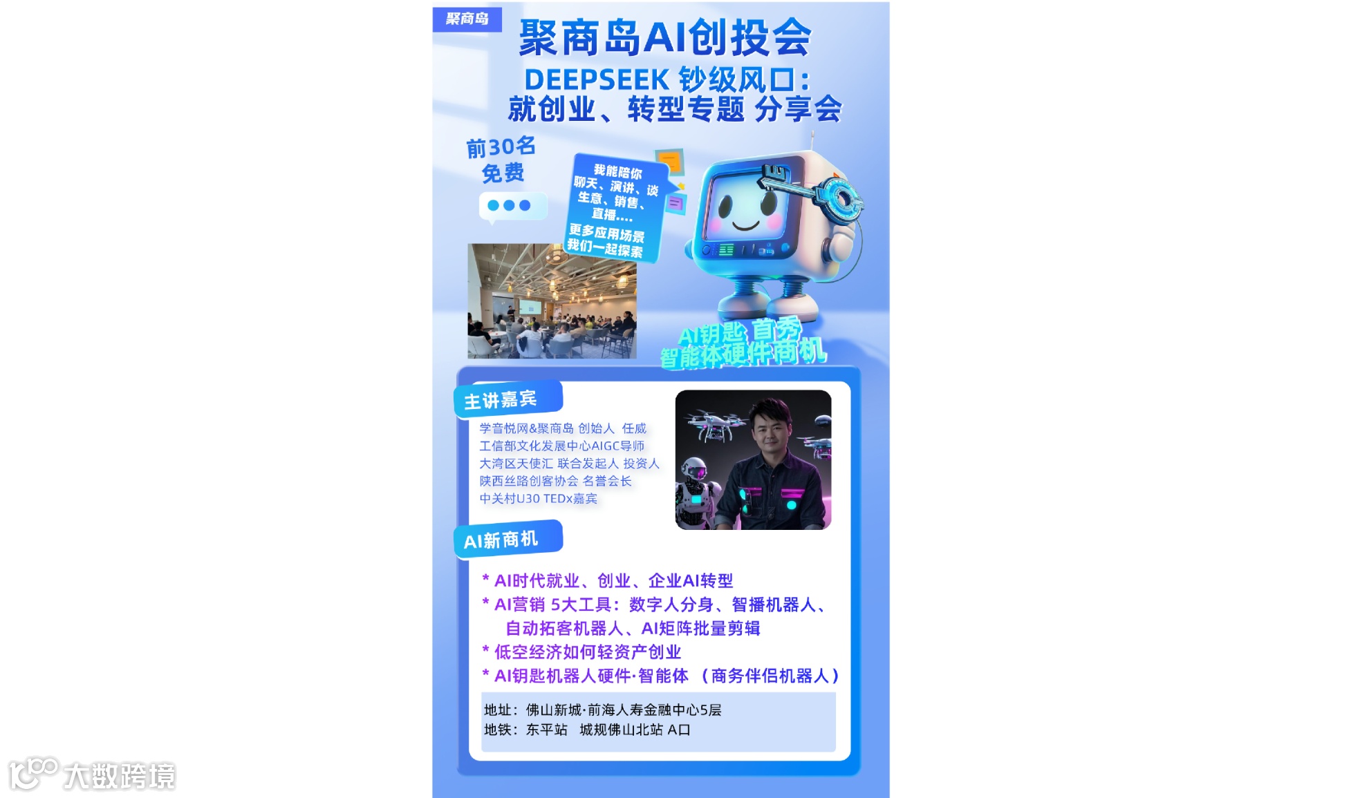 聚商岛 AI 创投会“DEEPSEEK 钞级风口：创业、转型专题