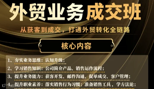 外贸业务成交班